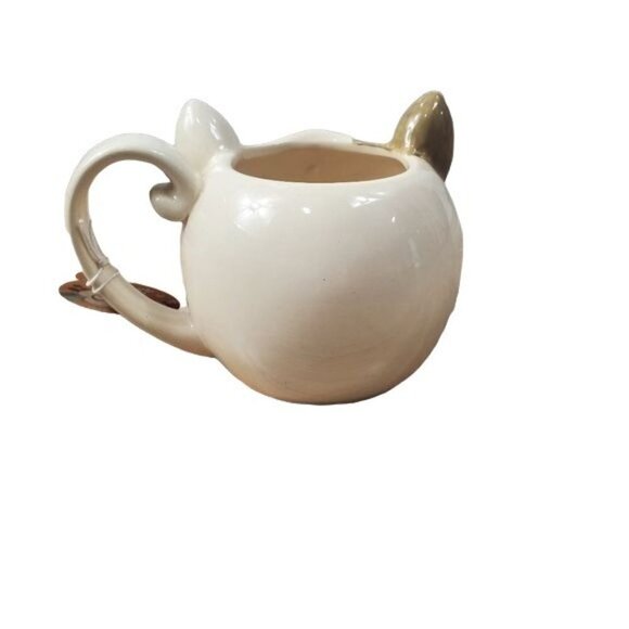 Cute Cafe cat with glasses mug planter new - Picture 3 of 3